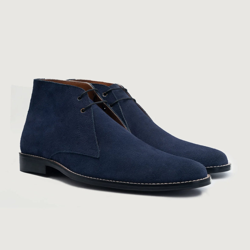 Corry Chukka Midnight Blue Suede Leather Boots për meshkuj