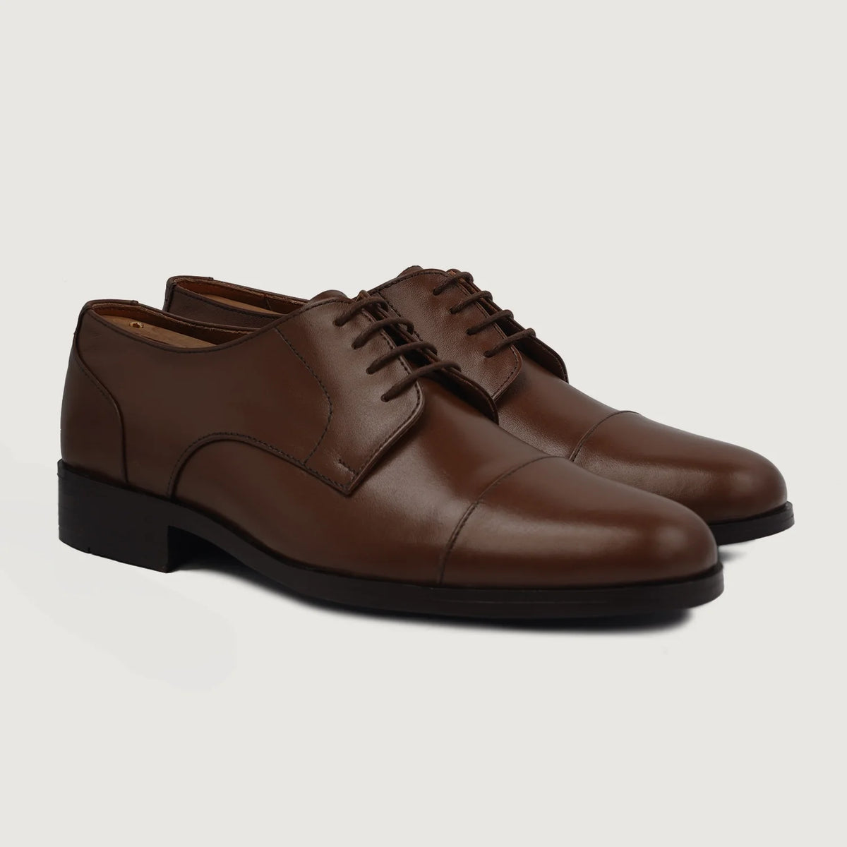 Attorney Derby Kafe Këpucë lëkure për Meshkuj For Men in Brown Full-Grain Leather - Pamje anësore | Bli online