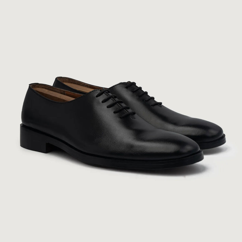 Director Wholecut E zezë Leather Shoes për meshkuj