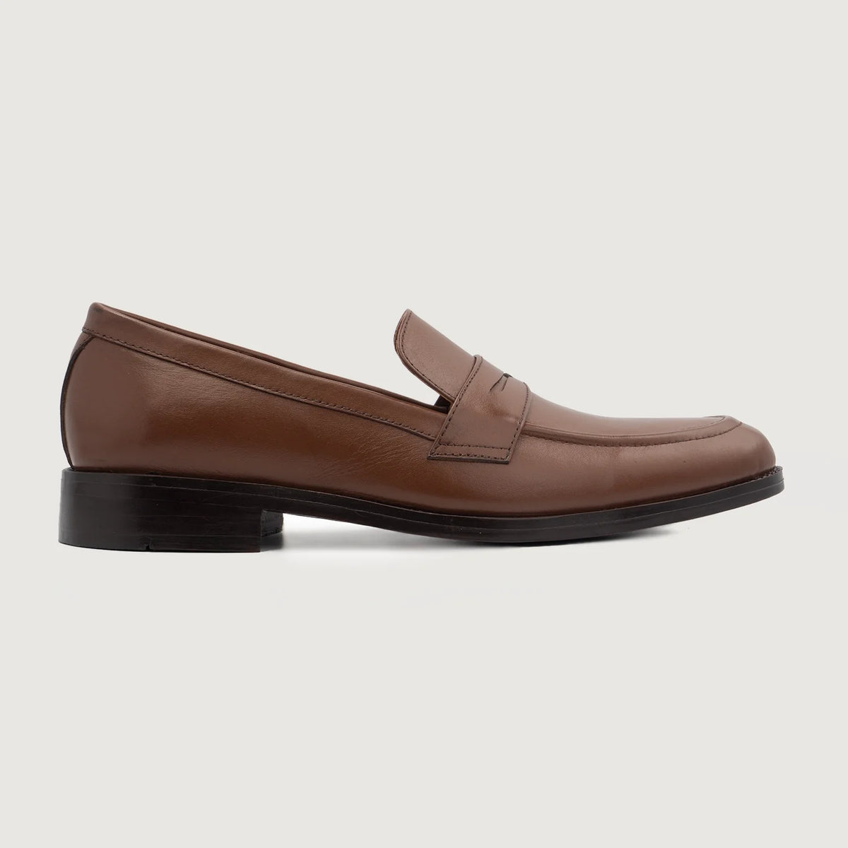 Brown Full-Grain leather Loafers - Strukturë e qepur Goodyear welt dhe maja e këpucës