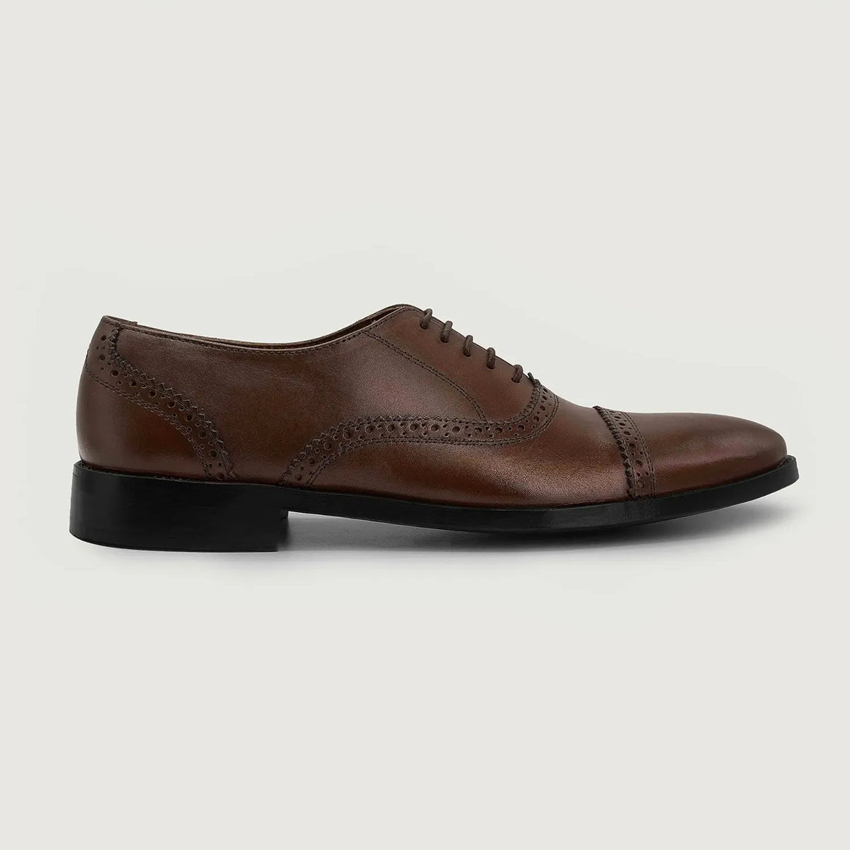 Brown Full-Grain leather Shoes - Strukturë e qepur Goodyear welt dhe maja e këpucës