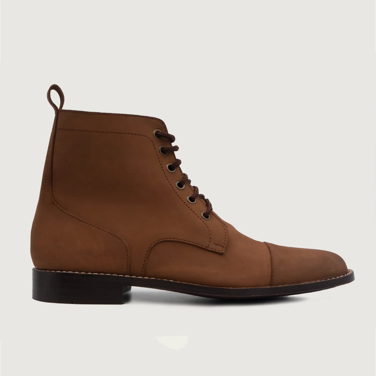 Brown Full-Grain leather Boots - Strukturë e qepur Goodyear welt dhe maja e këpucës