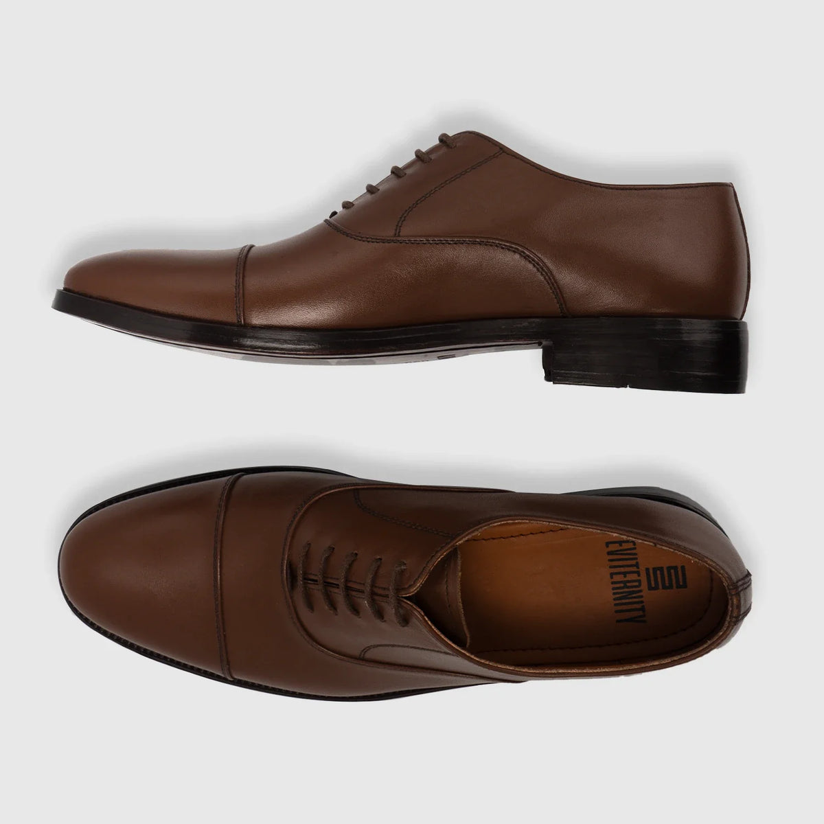 Professor Oxford Kafe Këpucë lëkure për Meshkuj For Men - Pjesë e pasme e thembrës e përforcuar dhe qepje dyshe precize