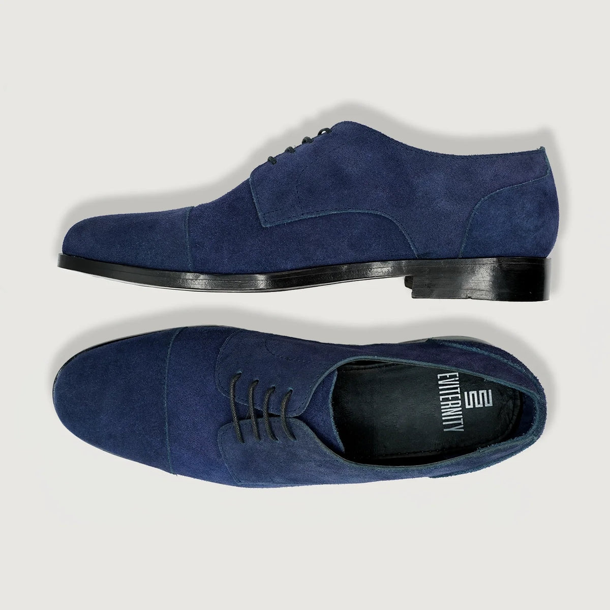 Attorney Derby Midnight Blu Suede Këpucë lëkure për Meshkuj For Men - Pjesë e pasme e thembrës e përforcuar dhe qepje dyshe precize
