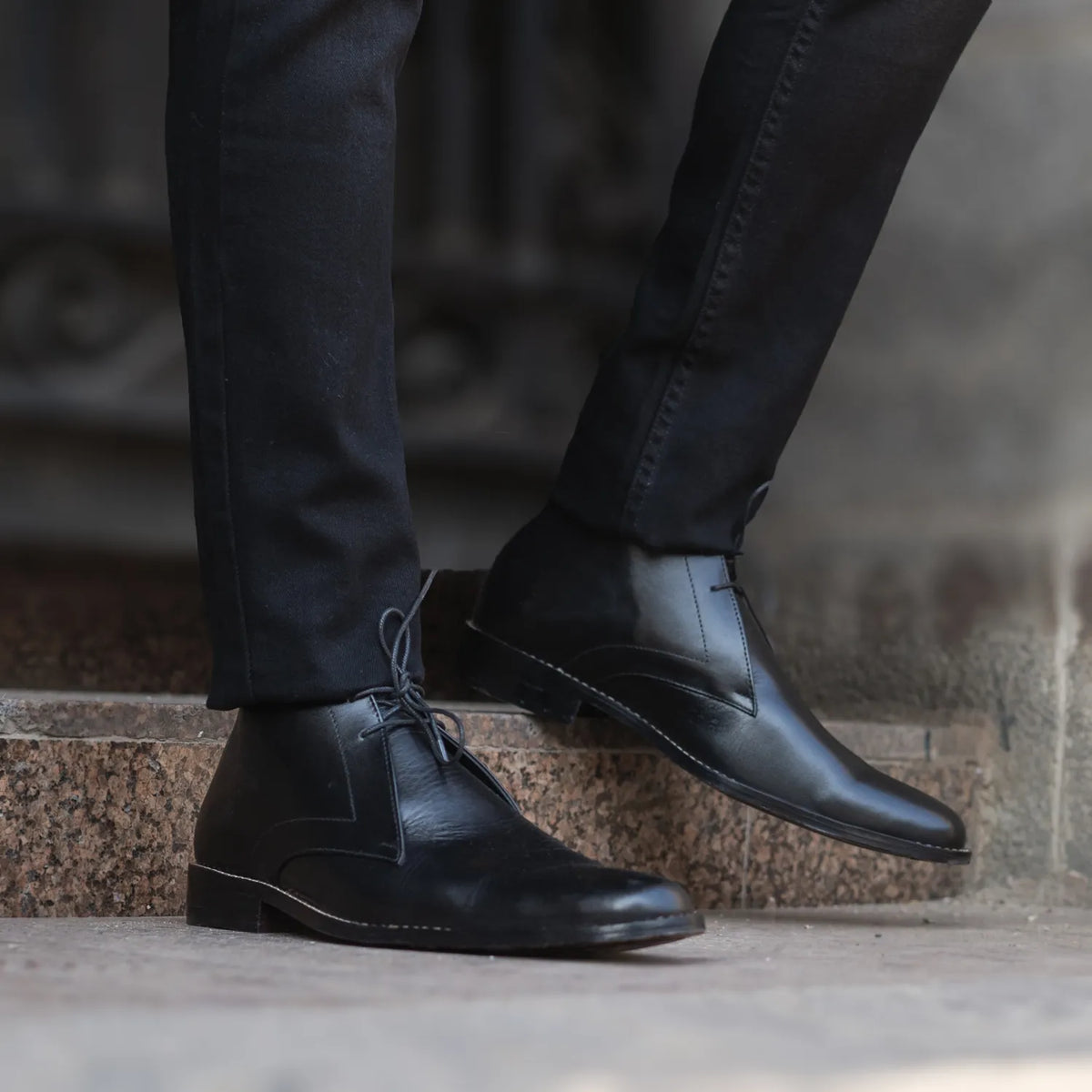 Orlaven Corry Chukka E zezë Çizme lëkure për Meshkuj footwear image 9