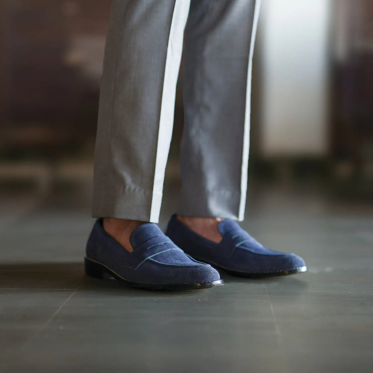 Orlaven Baxton Blu Suede Mokasina lëkure për Meshkuj footwear image 9