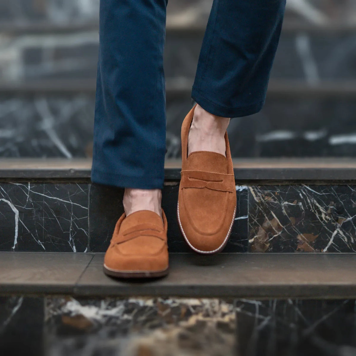 Orlaven Baxton Kafe Suede Mokasina lëkure për Meshkuj footwear image 9