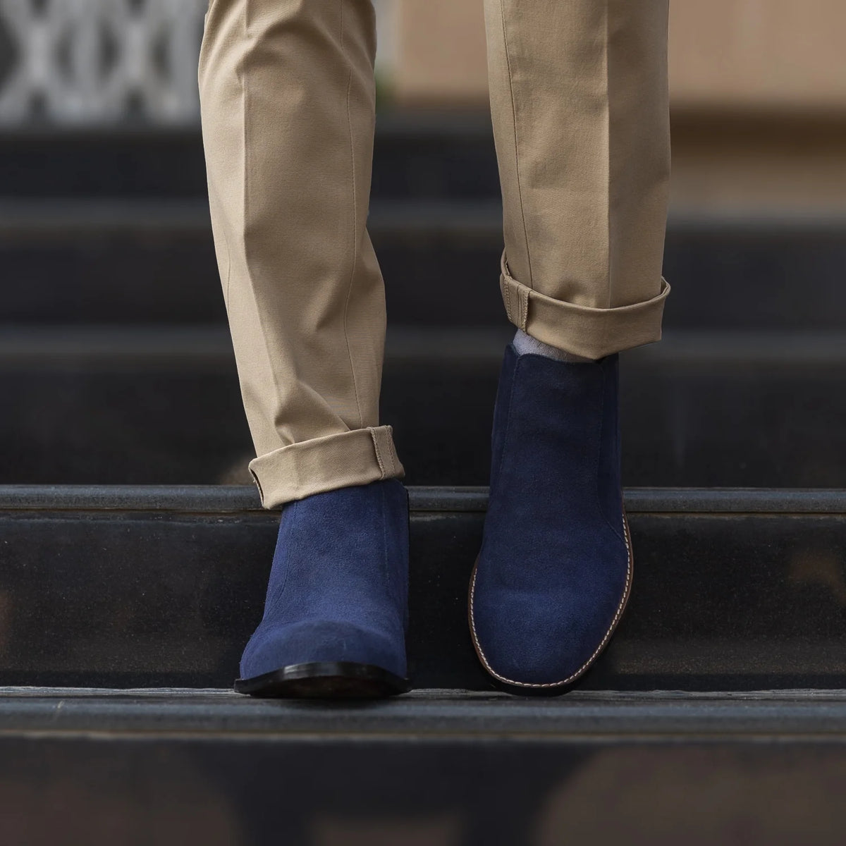 Orlaven Clarkson Chelsea Midnight Blu Suede Çizme lëkure për Meshkuj footwear image 9