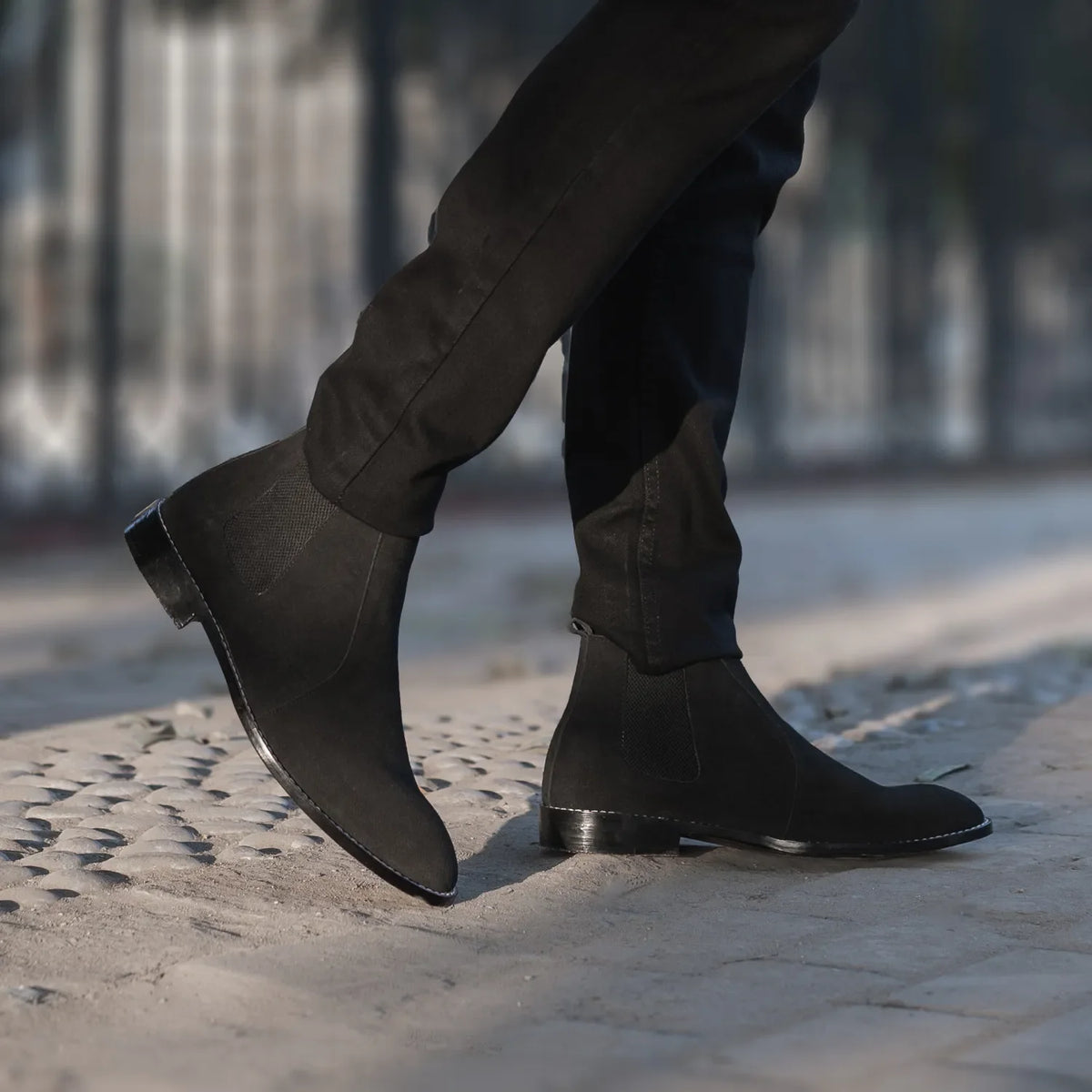 Orlaven Clarkson Chelsea E zezë Suede Çizme lëkure për Meshkuj footwear image 9