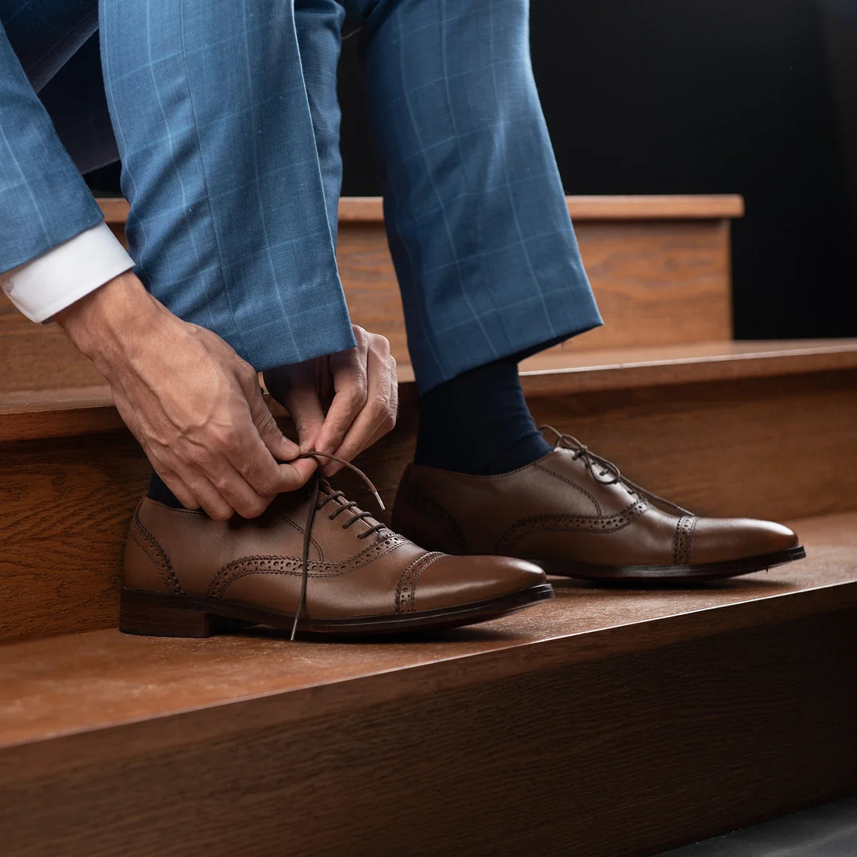 Orlaven Greyson Brogues Oxford Kafe Këpucë lëkure për Meshkuj footwear image 10