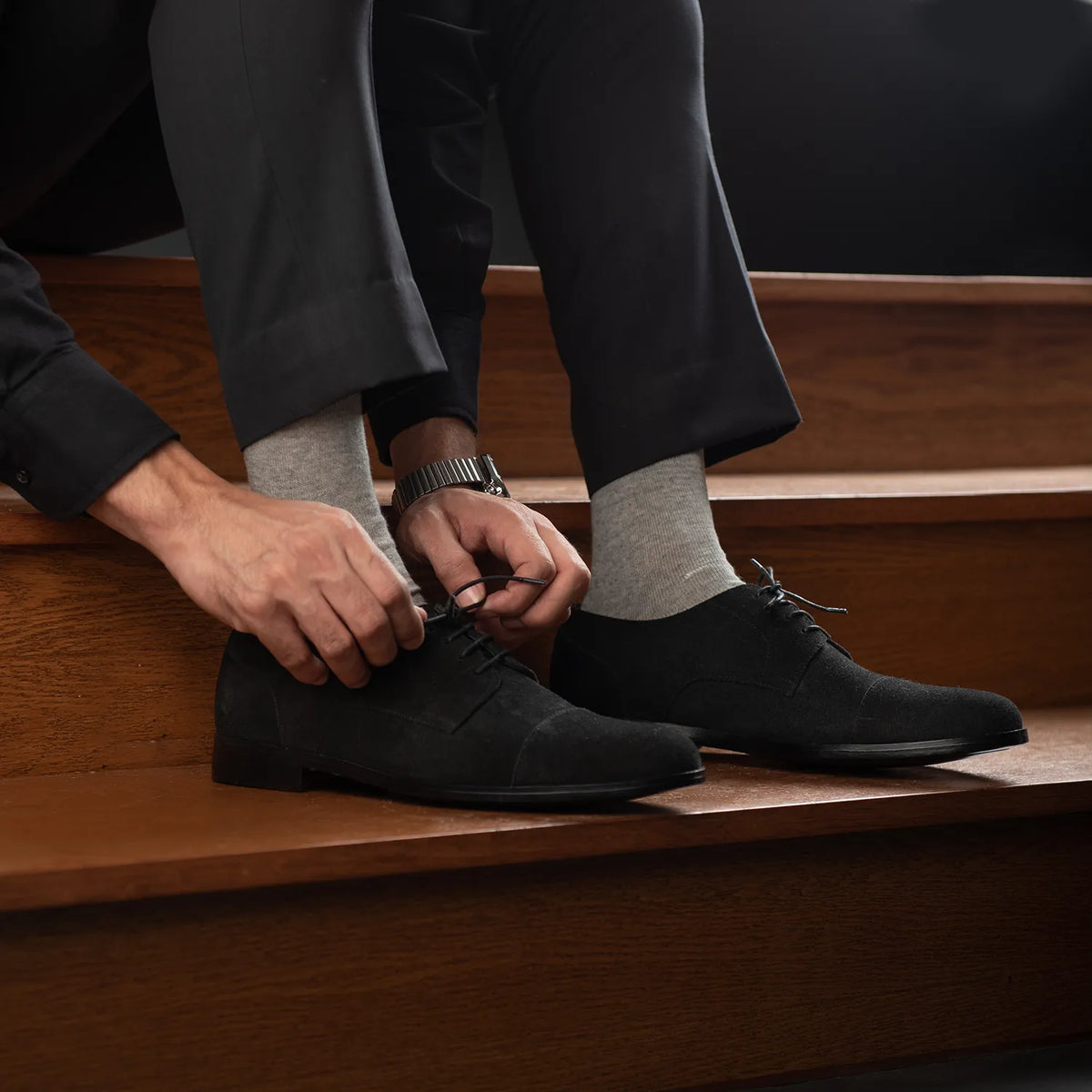 Orlaven Attorney Derby E zezë Suede Këpucë lëkure për Meshkuj footwear image 10