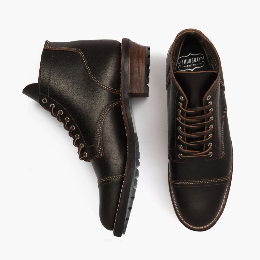 Vanguard Waxed Cacao Çizme lëkure për Meshkuj For Men - Pjesë e pasme e thembrës e përforcuar dhe qepje dyshe precize