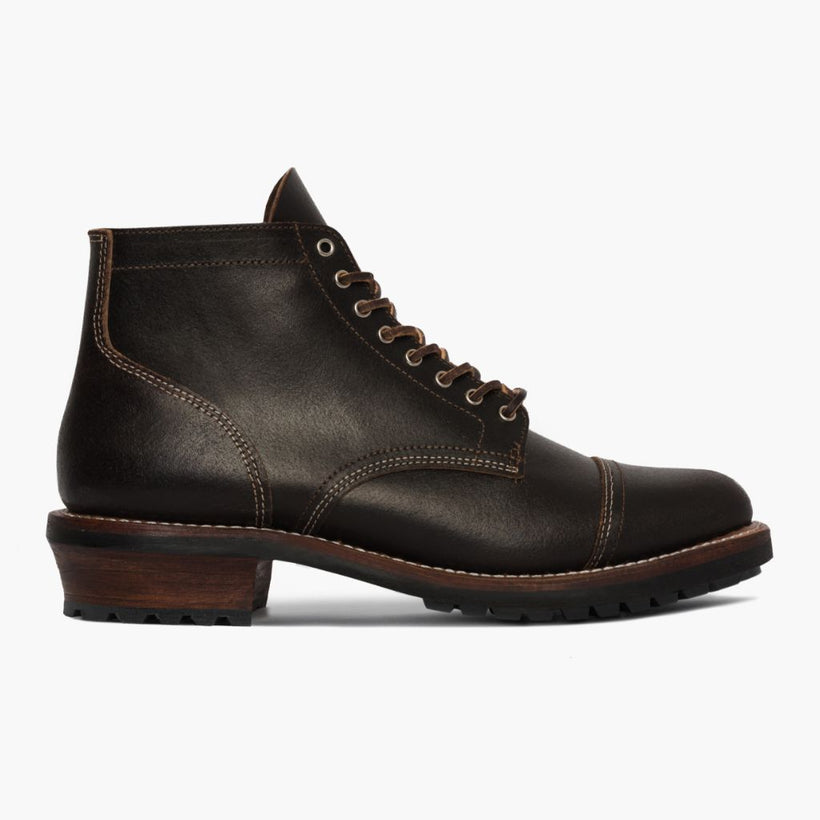 Vanguard Waxed Cacao Leather Boots për meshkuj