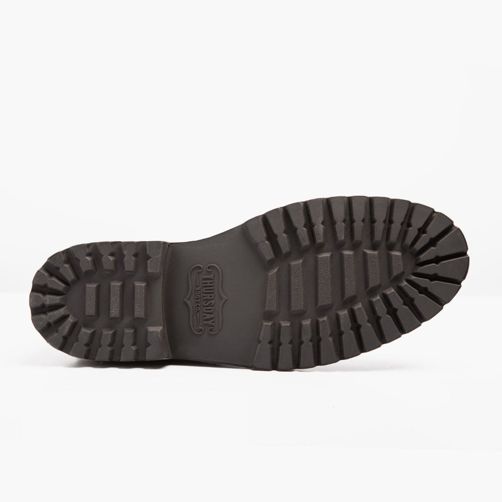 High-Traction Rubber Outsole & Lug Tread Pattern on Captain StormKing® Tobacco Çizme lëkure për Meshkuj