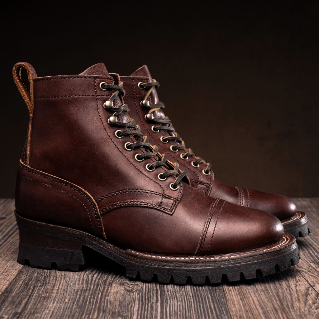 Challenger Whiskey Çizme lëkure për Meshkuj in Classic Full-Grain Leather - Pamje anësore | Bli online