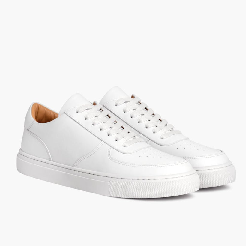 Court White Leather Sneakers për meshkuj