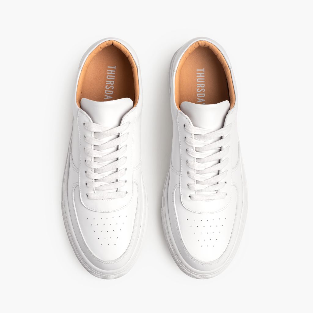 Court Toffee x Off-White Leather Sneakers - Pjesë e pasme e thembrës e përforcuar dhe qepje dyshe precize