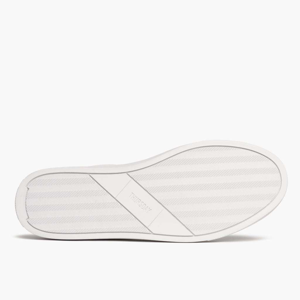 High-Traction Rubber Outsole & Lug Tread Pattern on Court White Atlete lëkure për Meshkuj