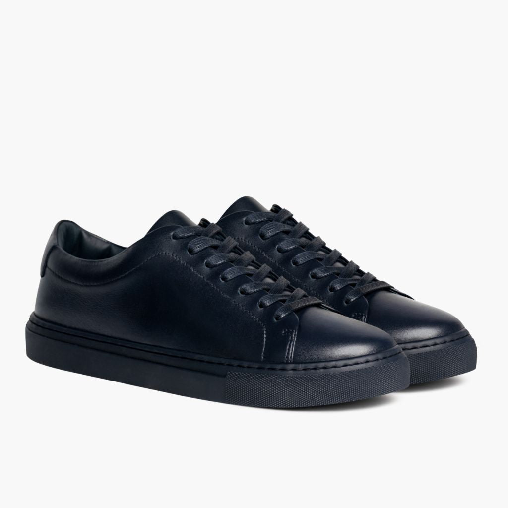 Encore Navy Atlete lëkure për Meshkuj in Navy Full-Grain Leather - Pamje anësore | Bli online