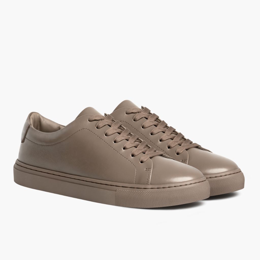 Encore Taupe Atlete lëkure për Meshkuj in Classic Full-Grain Leather - Pamje anësore | Bli online