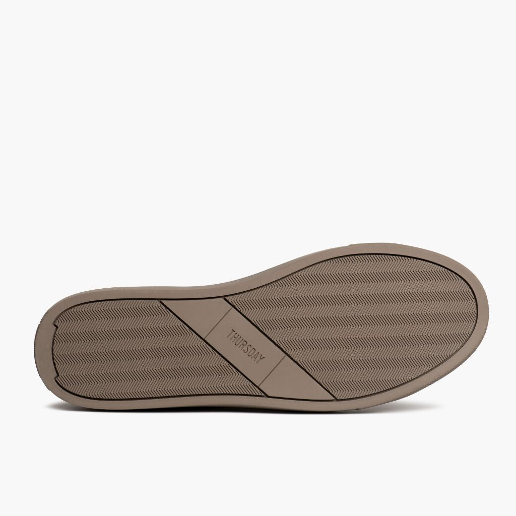 High-Traction Rubber Outsole & Lug Tread Pattern on Encore Taupe Atlete lëkure për Meshkuj