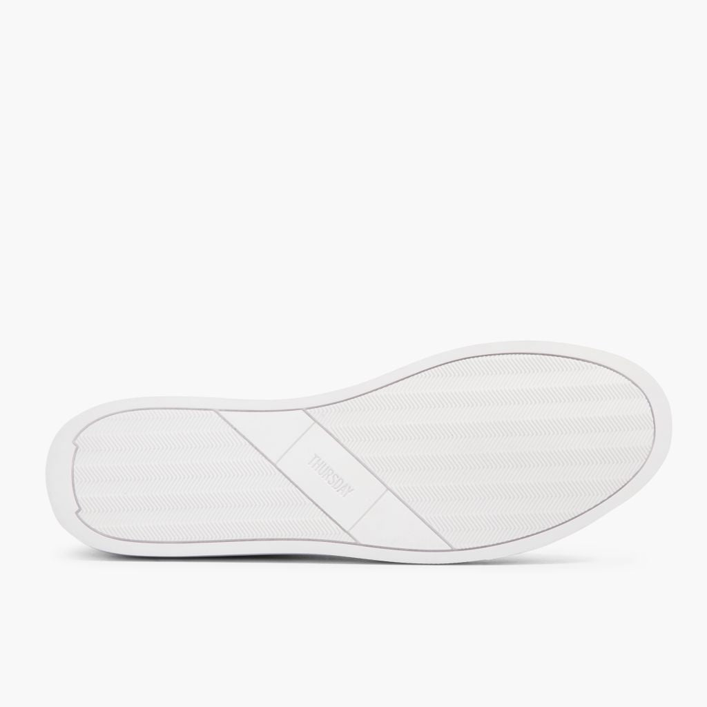 High-Traction Rubber Outsole & Lug Tread Pattern on Encore White Atlete lëkure për Meshkuj