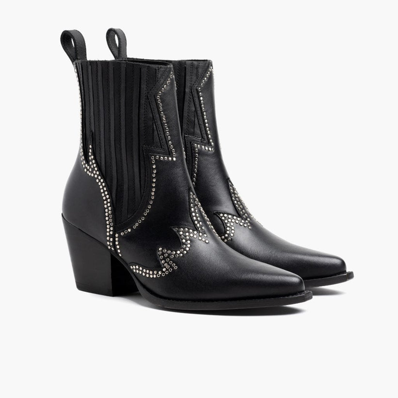Icon E zezë Leather Boots për femra
