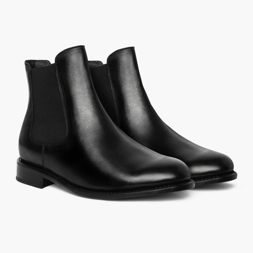 Cavalier E zezë Leather Boots për meshkuj