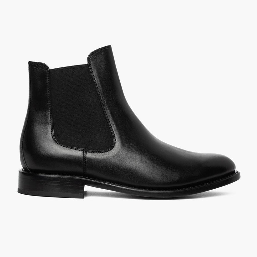 Cavalier E zezë Leather Boots për meshkuj