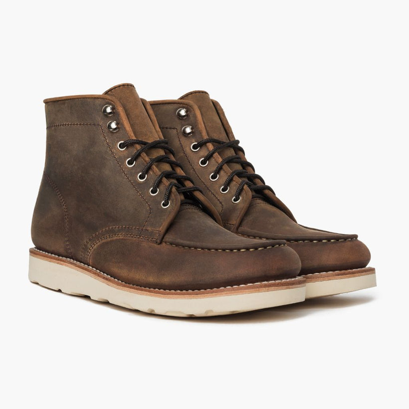 Diplomat Burnt Copper Leather Boots për meshkuj