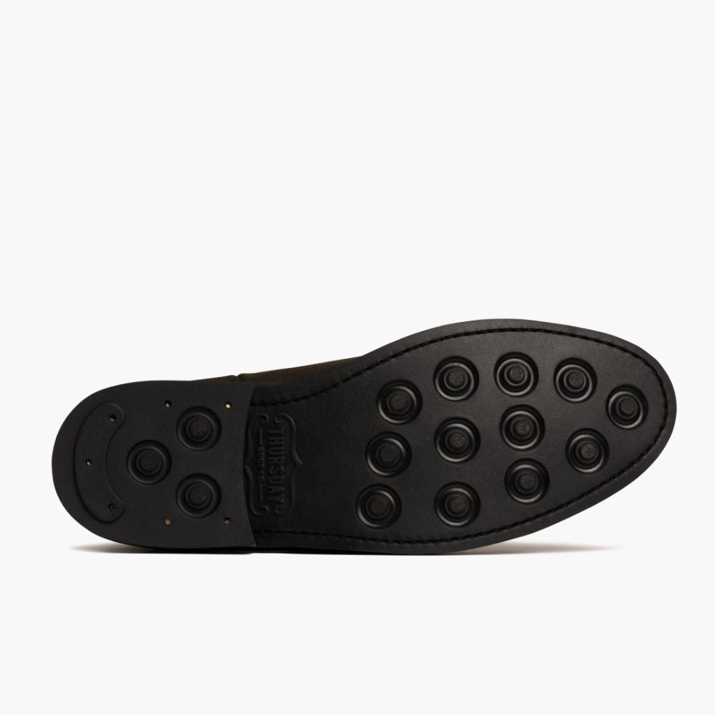 High-Traction Rubber Outsole & Lug Tread Pattern on Duke Dark Olive Suede Çizme lëkure për Meshkuj
