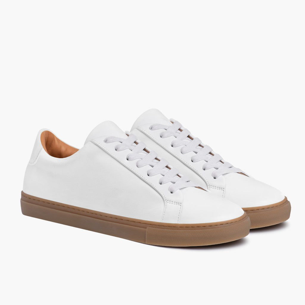 Legacy White Atlete lëkure për Meshkuj in White Full-Grain Leather - Pamje anësore | Bli online