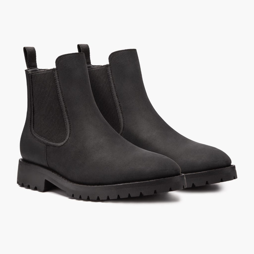 Legend E zezë Matte Leather Boots për meshkuj