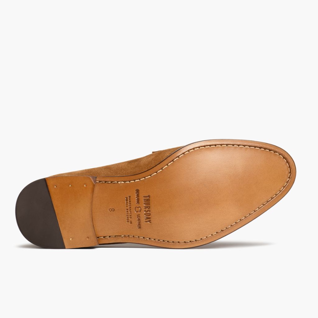 High-Traction Rubber Outsole & Lug Tread Pattern on Lincoln Cider Mokasina lëkure për Meshkuj