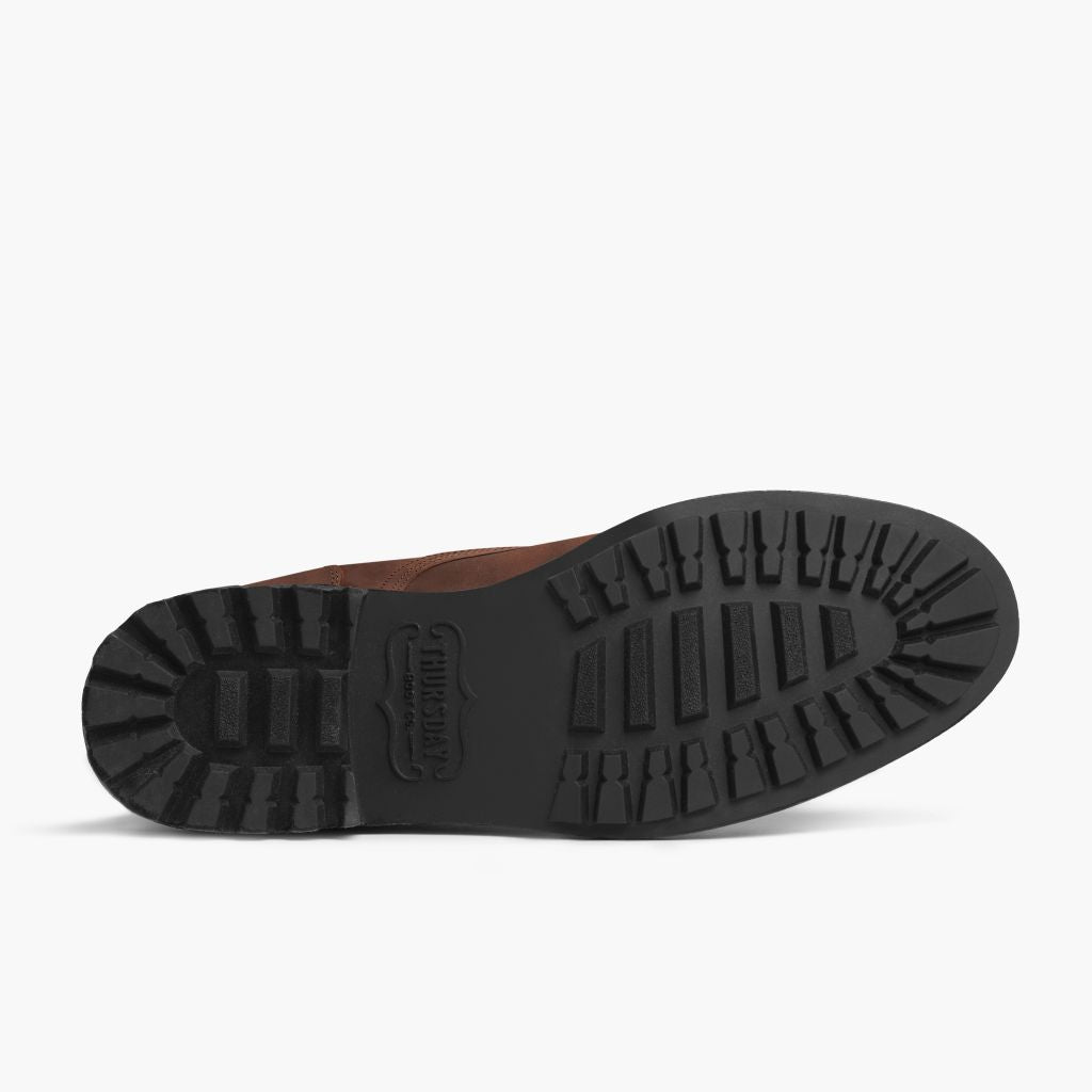 High-Traction Rubber Outsole & Lug Tread Pattern on Logger Arizona Adobe Çizme lëkure për Meshkuj