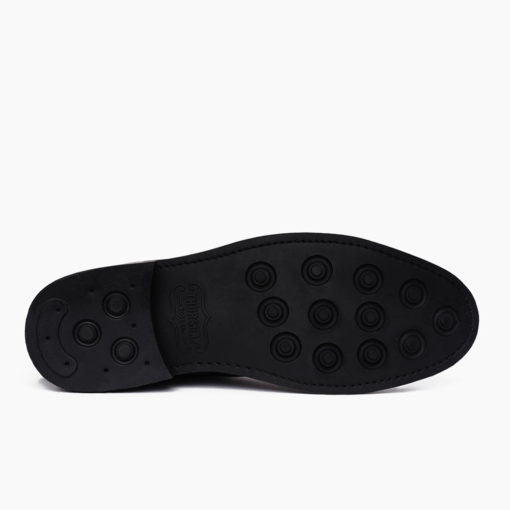 High-Traction Rubber Outsole & Lug Tread Pattern on Duke E zezë Çizme lëkure për Meshkuj
