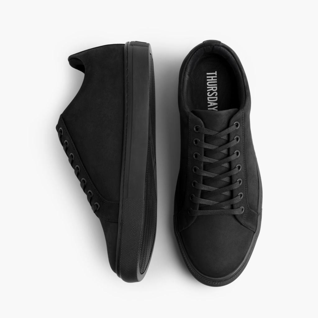 Premier Low Top E zezë Matte Atlete lëkure për Meshkuj For Men - Pjesë e pasme e thembrës e përforcuar dhe qepje dyshe precize