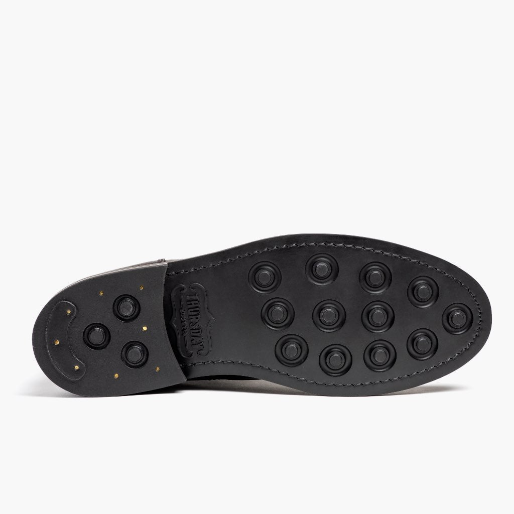 High-Traction Rubber Outsole & Lug Tread Pattern on President E zezë Coffee Çizme lëkure për Meshkuj For Men