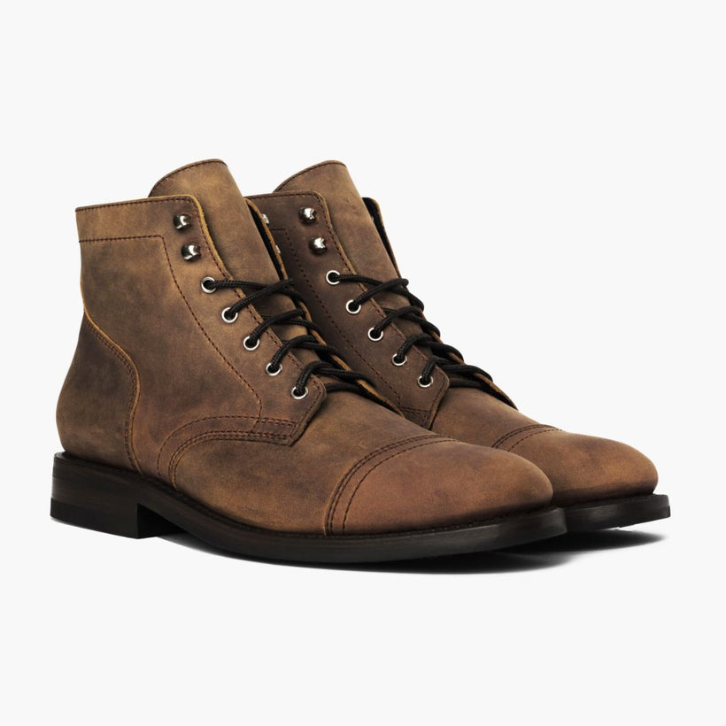 Captain Burnt Copper Leather Boots për meshkuj
