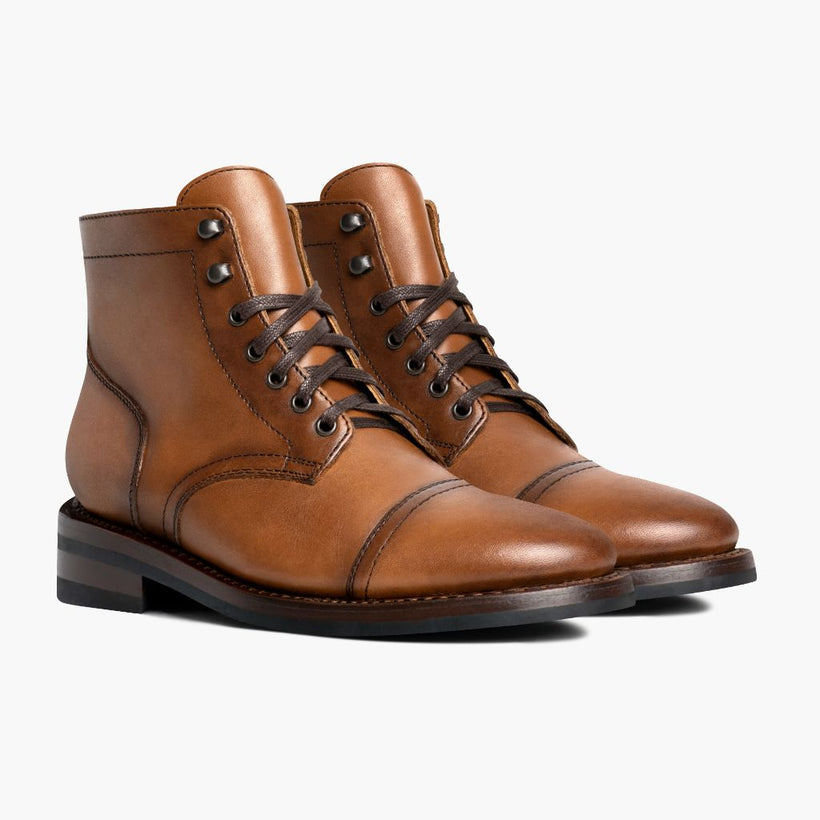 Captain Toffee Leather Boots për meshkuj