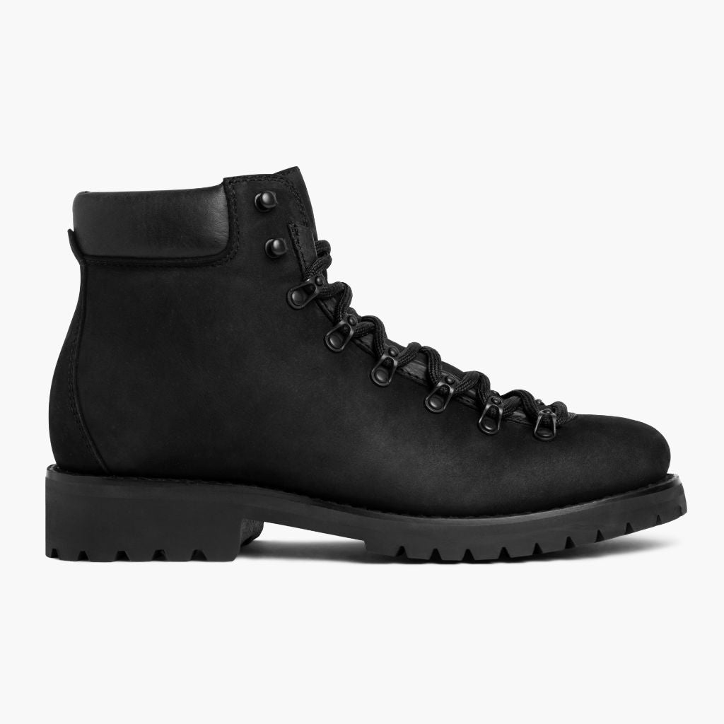 Black Full-Grain leather Boots - Strukturë e qepur Goodyear welt dhe maja e këpucës