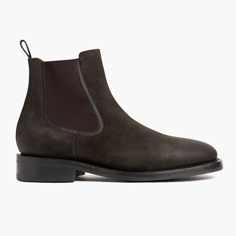 Duke Dark Olive Suede Leather Boots për meshkuj