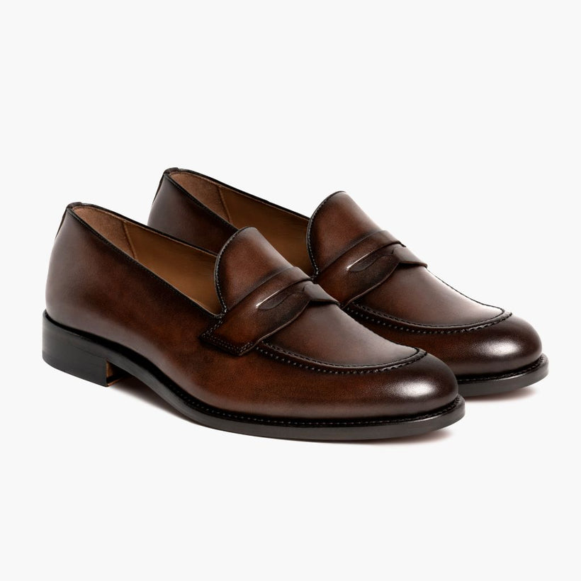Lincoln Rich Mahogany Leather Sneakers për meshkuj