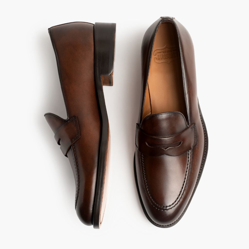 Lincoln Rich Mahogany Atlete lëkure për Meshkuj - Pjesë e pasme e thembrës e përforcuar dhe qepje dyshe precize