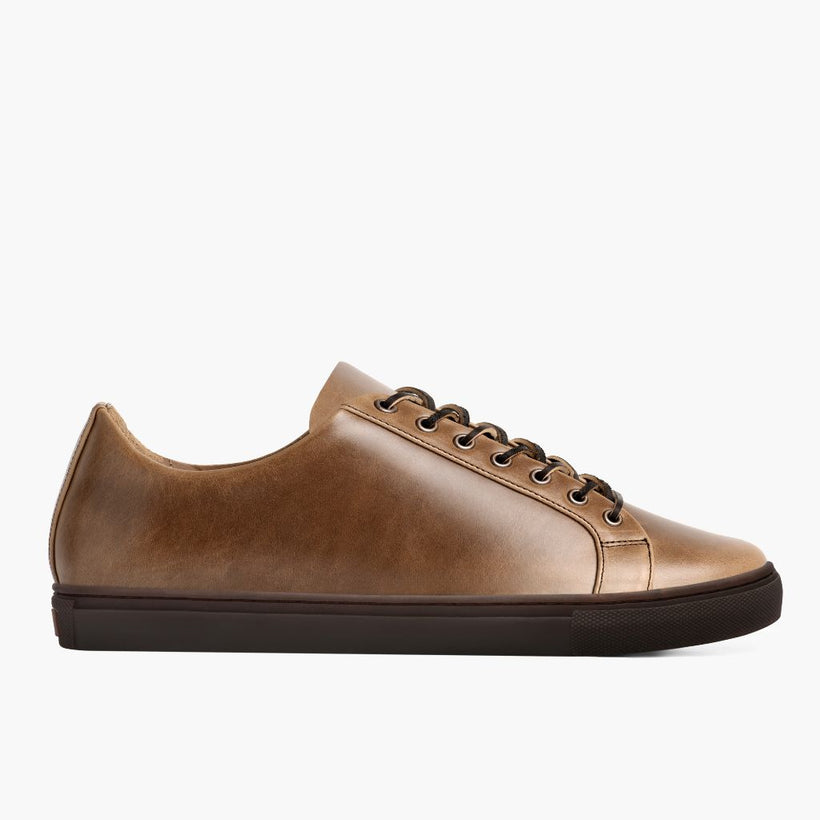 Premier Low Top Natural Leather Sneakers për meshkuj