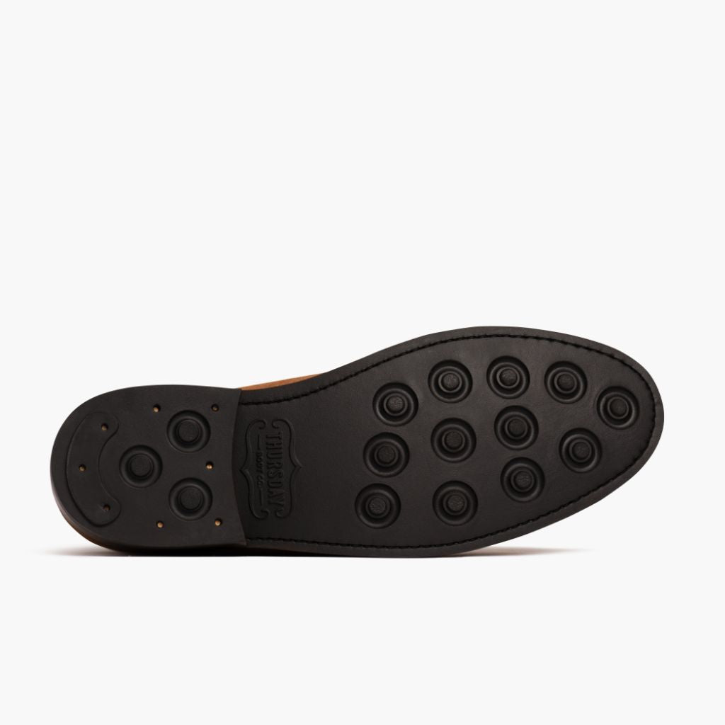 High-Traction Rubber Outsole & Lug Tread Pattern on President Brandy Çizme lëkure për Meshkuj For Men