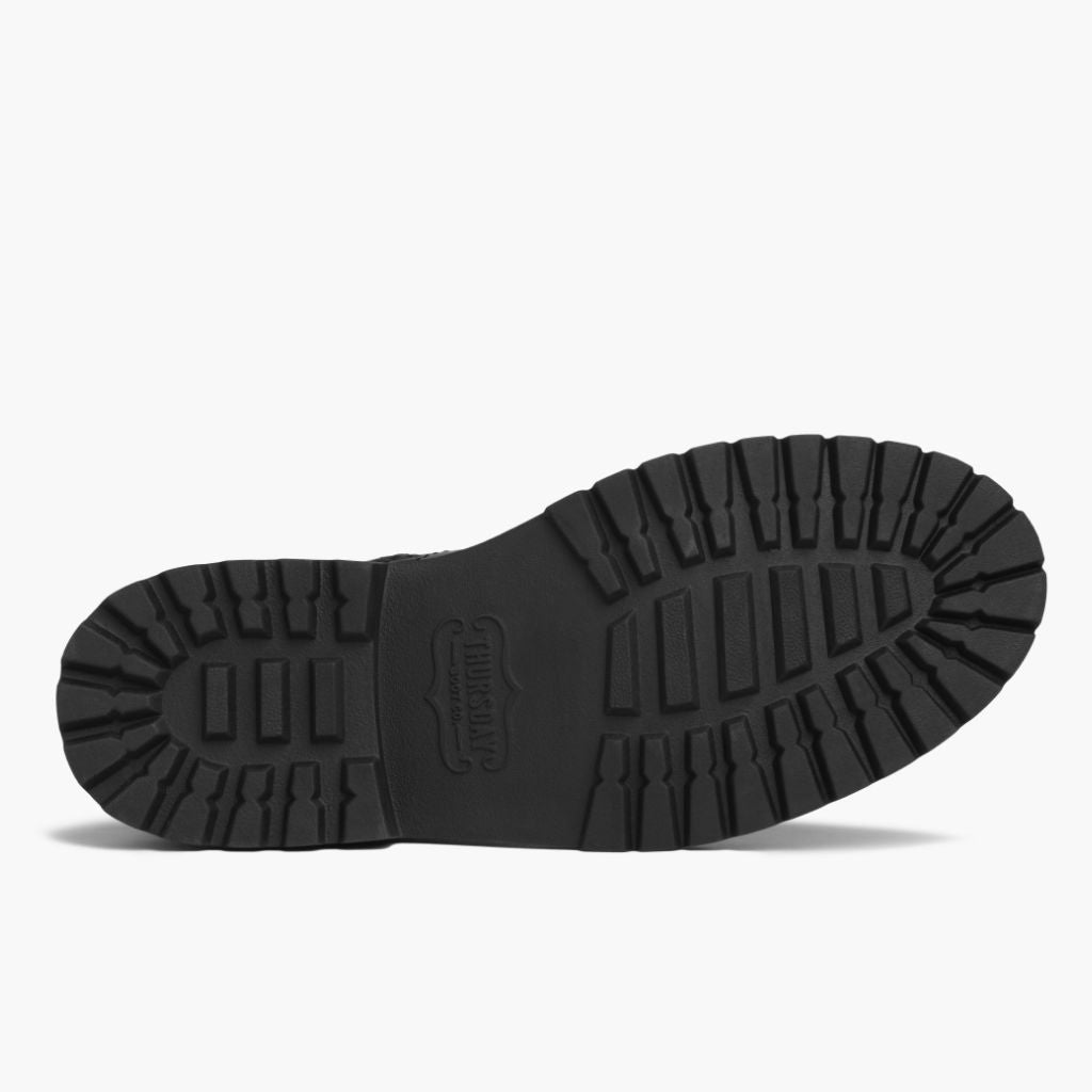 High-Traction Rubber Outsole & Lug Tread Pattern on Stomper E zezë (No Zipper) Çizme lëkure për Meshkuj For Men