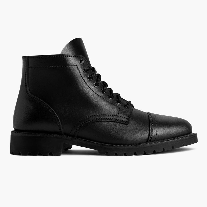 Vanguard E zezë Waxed Roughout Leather Boots për meshkuj