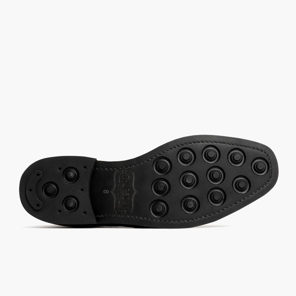 High-Traction Rubber Outsole & Lug Tread Pattern on Wingtip E zezë Çizme lëkure për Meshkuj For Men