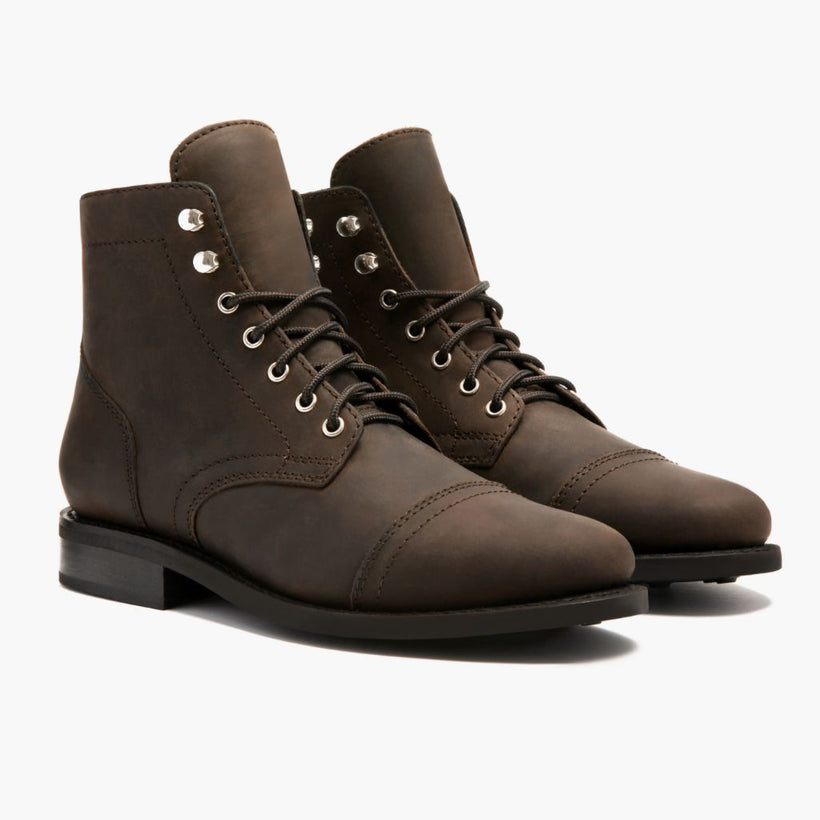 Captain Tobacco Leather Boots për femra